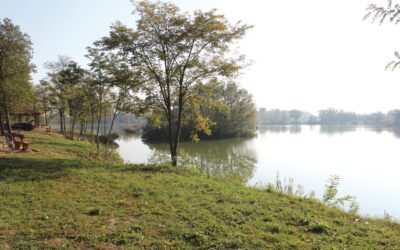 Gravel pit lake in Magyarszecsőd